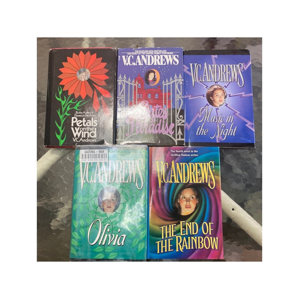 V.C.‎ Andrews Vintage Book Lot 5 Hardcover Petals on the Wind Gates of Paradise